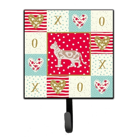 Carolines Treasures 4.25 x 1 x 7 in. Sokoke No.2 Cat Love Leash or Key Holder CK5715SH4